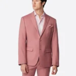 SuitsHeritage Men’s Solid Pink Tailored Fit Blazer