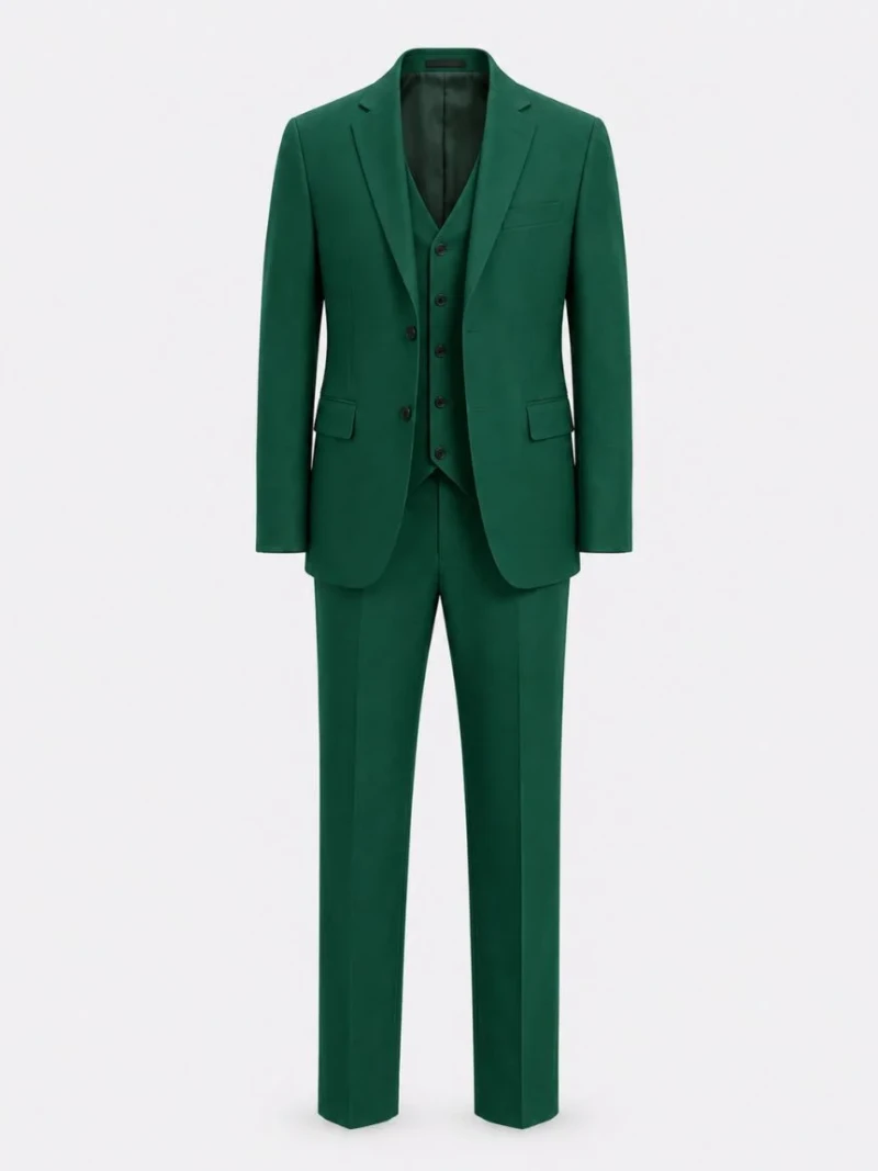 Norfield Polyester Solid Green Suit Ghost Mannequin