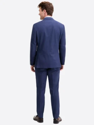 SHop The SuitsHeritage Men's Solid Blue Slim Fit 2 Piece Suit