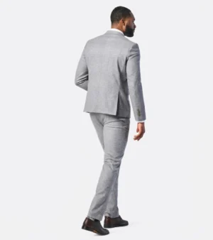 Shop The Ashcroft Tweed Solid Light Grey Suit