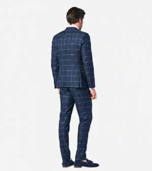 Shop The Ashford Cotton Windowpane Navy Suit