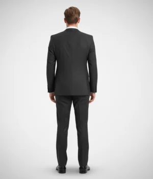 Shop The Eastford Polyester Pinstripe Black Suit