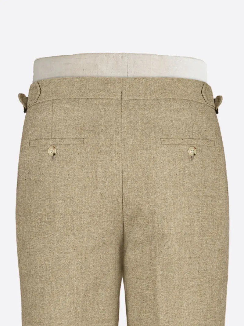Shop The SuitsHeritage Men's Herringbone Beige Regular Fit Pant Trouser