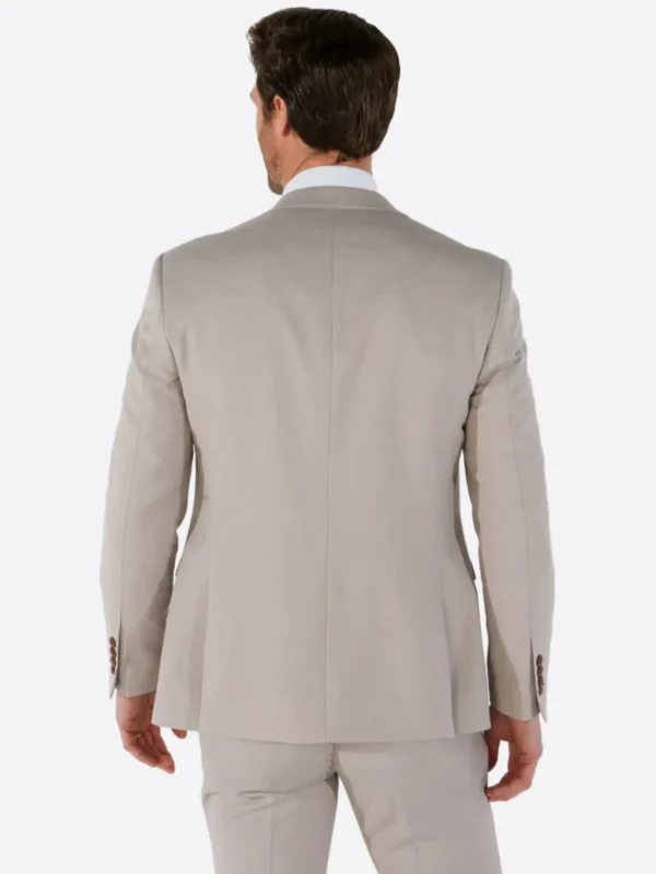 Shop The SuitsHeritage Men’s Birdseye Beige Regular Fit 3 Piece Suit