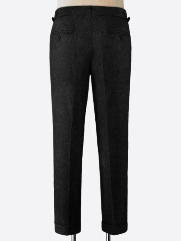 Shop The SuitsHeritage Men's Solid Black Regular Fit Pant