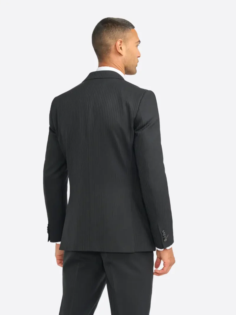 Shop The SuitsHeritage Men’s Black Pinstripe Regular Fit 3 Piece Suits