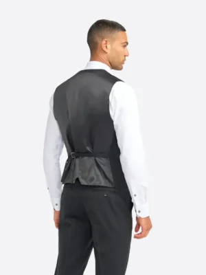 Shop The SuitsHeritage Men’s Black Pinstripe Regular Fit 3 Piece Suits Vest