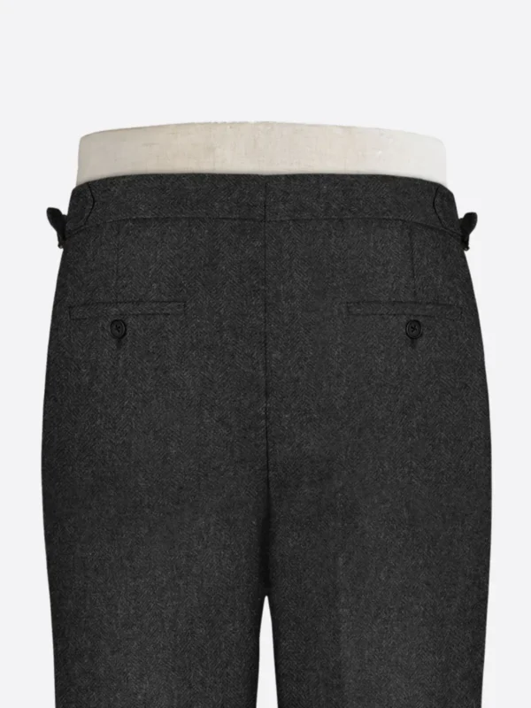 Shop The SuitsHeritage Men's Charcoal Herringbone Regular Fit Pant