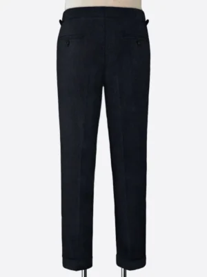 Shop The SuitsHeritage Men's Dark Blue Solid Regular Fit Pant