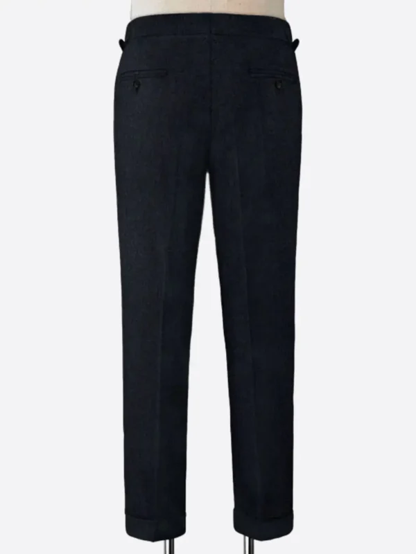 Shop The SuitsHeritage Men's Dark Blue Solid Regular Fit Pant