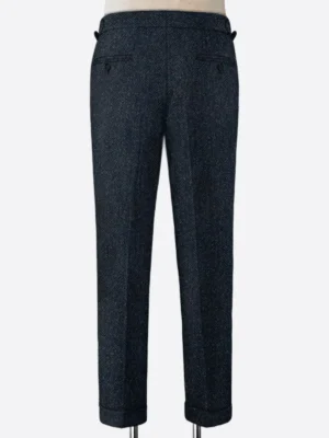 Shop The SuitsHeritage Men's Solid Dark Navy Regular Fit Pant