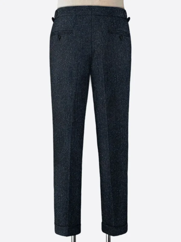 Shop The SuitsHeritage Men's Solid Dark Navy Regular Fit Pant