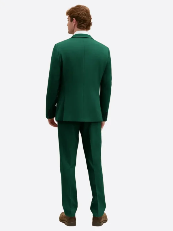 Shop The SuitsHeritage Men's Solid Green Relaxed Fit 3 Piece Suit