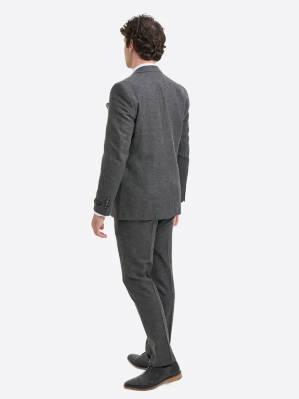 Shop The SuitsHeritage Men's Herringbone Grey Regular Fit 3 Piece Suit