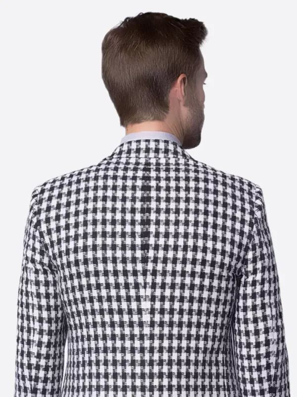Shop The SuitsHeritage Men’s Hounstooth White Tailored Fit Blazer