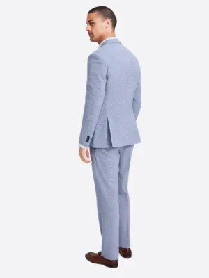 Shop TheSuitsHeritage Men's Houndtooth Light Blue Slim Fit 2 Piece Suit