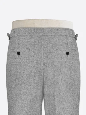 Shop The Men's Light Grey Herringbone Regular Size Pant