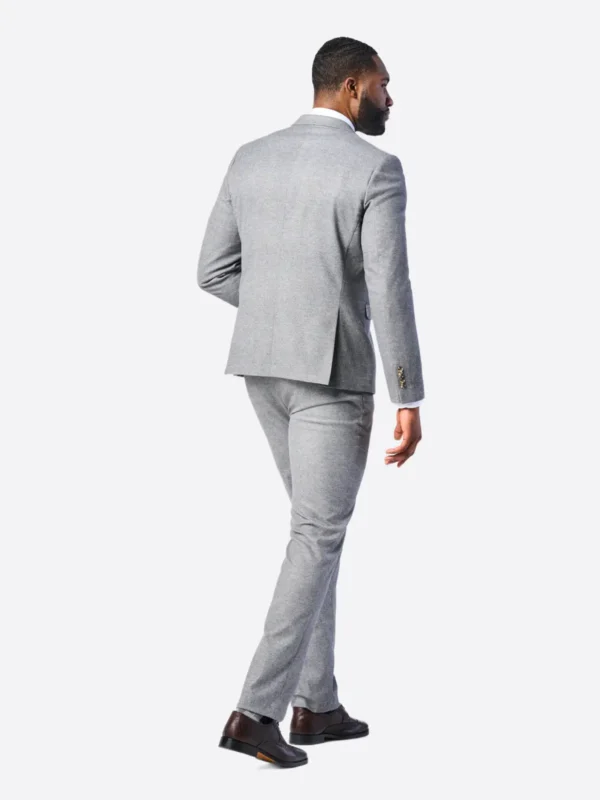 Shop The SuitsHeritage Men's Light Grey Solid Relaxed Fit 3 Piece Suit