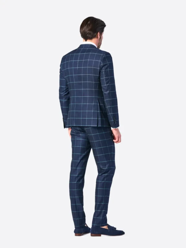 Shop The SuitsHeritage Men's Navy Plaid Relaxed Fit 3 Piece Suit
