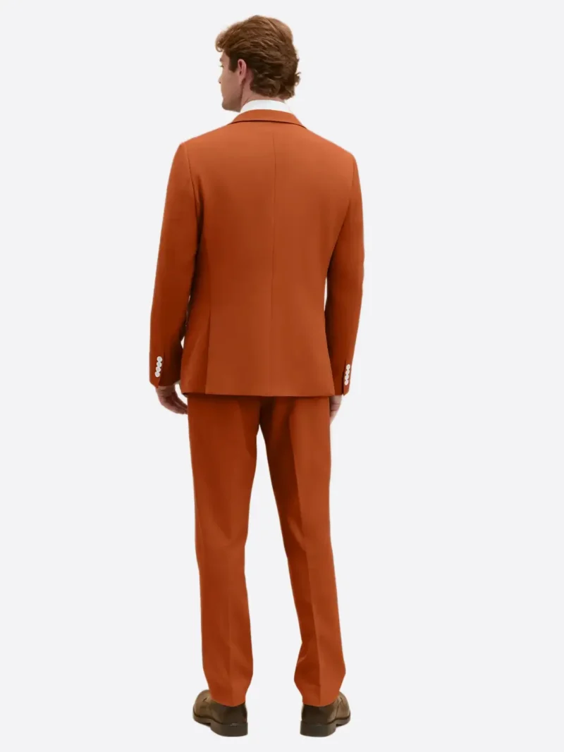 Shop The SuitsHeritage Men's Solid Orange Relaxed Fit 3 Piece Suit