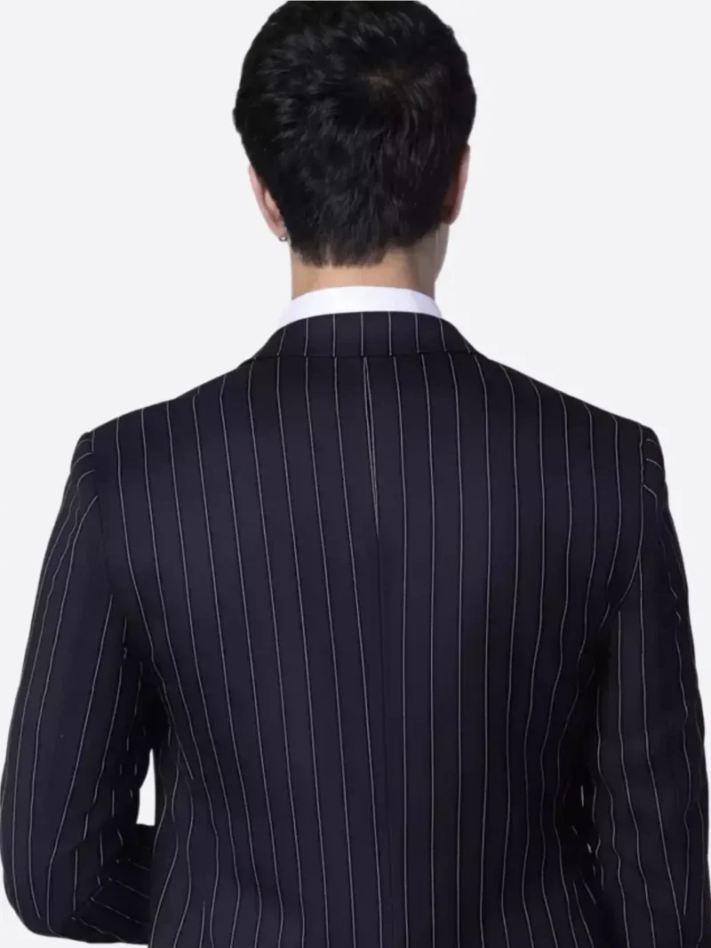 Shop The SuitsHeritage Men's Pinstripe Black Tailored Fit Blazer