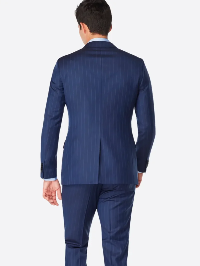 Shop TheSuitsHeritage Men’s Pinstripe Navy Tailored Fit Blazer