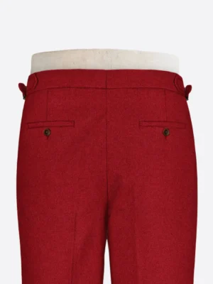 Shop The SuitsHeritage Men's Herringbone Red Regular Fit Pant