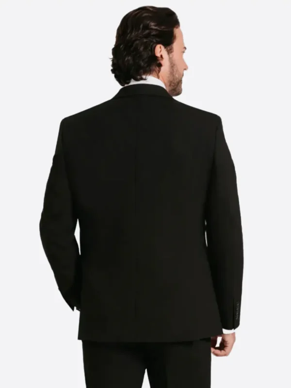 Shop The SuitsHeritage Men's Solid Black Slim Fit 2 Piece Suit