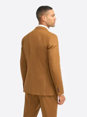 Shop The SuitsHeritage Men's Solid Camel Regular Fit 3 Piece Suits