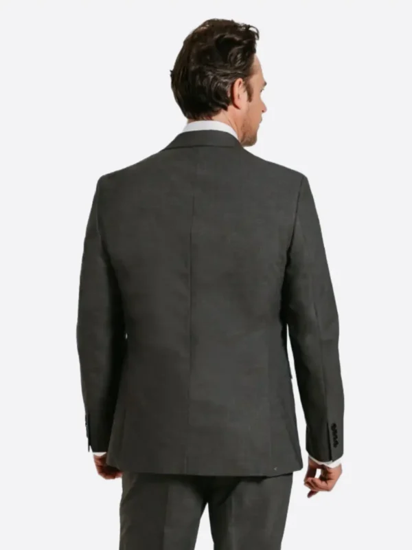 Shop The SuitsHeritage Men's Solid Dark Grey Slim Fit 2 Piece Suit