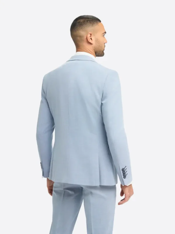 Shop The SuitsHeritage Men's Solid Light Blue Regular Fit 3 Piece Suit