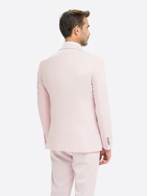 Shop The SuitsHeritage Men's Solid Light Pink Regular Fit 3 Piece Suits