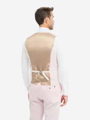 Shop The SuitsHeritage Men's Solid Light Pink Regular Fit 3 Piece Suits Vest