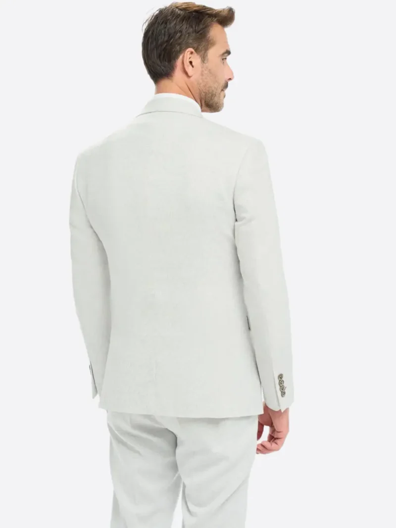Shop The SuitsHeritage Men's Solid Off White Regular Fit 3 Piece Suits