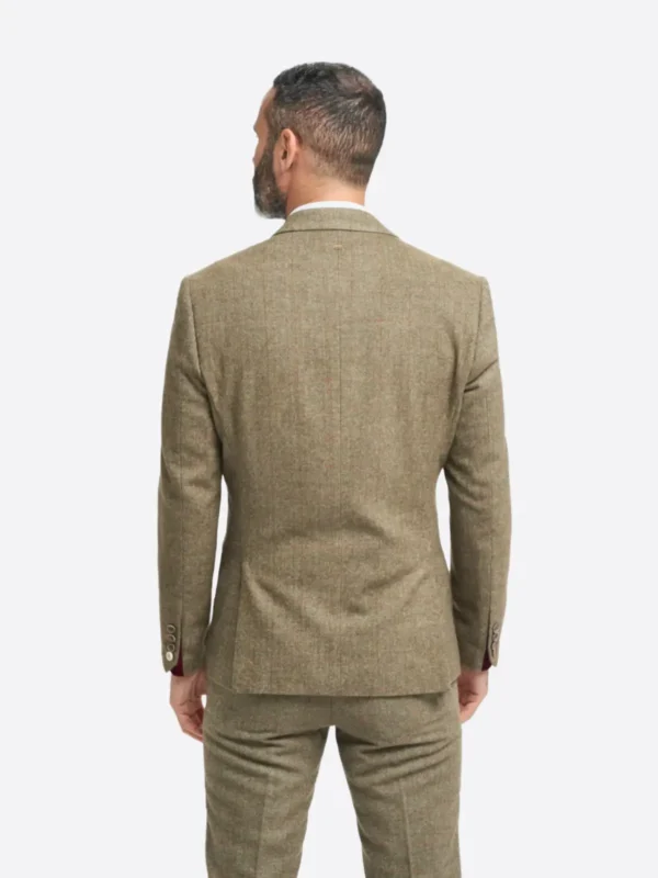 Shop TheSuitsHeritage Men's Twill Brown Relaxed Fit 3 Piece Suit