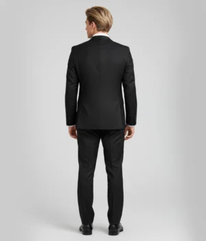 Shop The Norfield Black Solid Polyester Suit