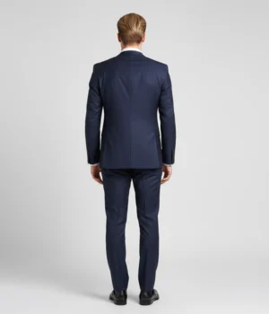 Shop The Norfield Polyester Solid Dark Navy Suit