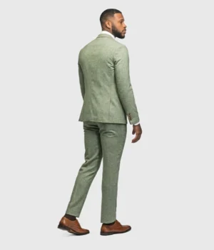 Shop The Suit Heritage Men's Light Green Solid Relaxed Fit 3 Piece Suit