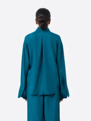 Shop The SuitsHeritage Women's Solid Blue Relaxed Fit Shirt