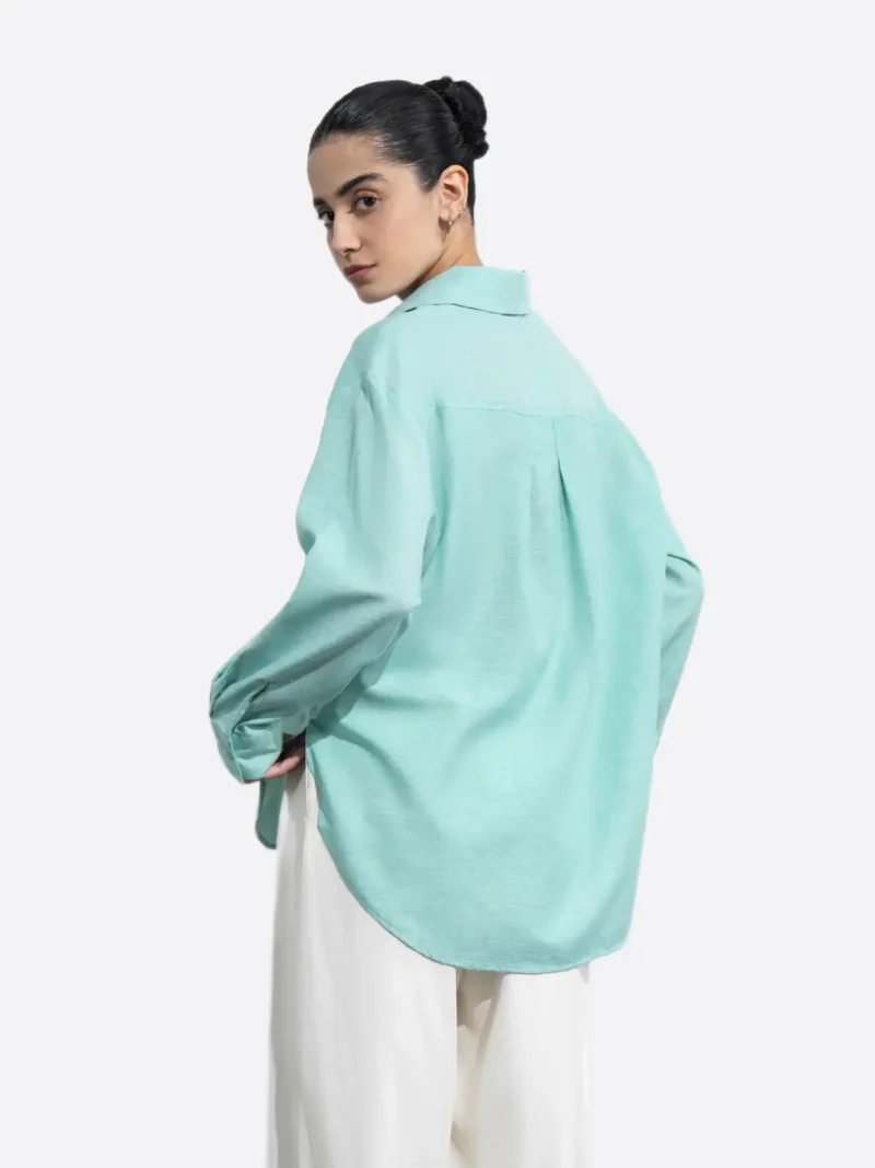 Shop The SuitsHeritage Women's Solid Light Green Relaxed Fit Shirt