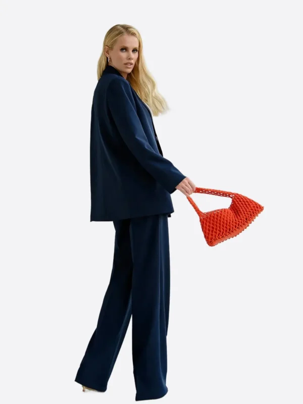 Shop TheSuitsHeritage Women's Navy Double Breasted Oversized 3 Piece Suit