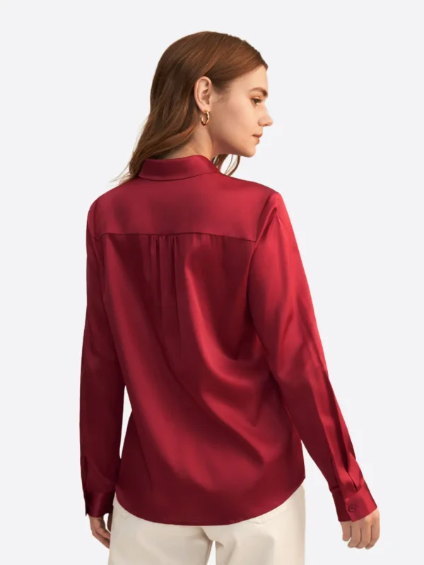 Shop The SuitsHeritage Women's Silk Red Regular Fit Shirt