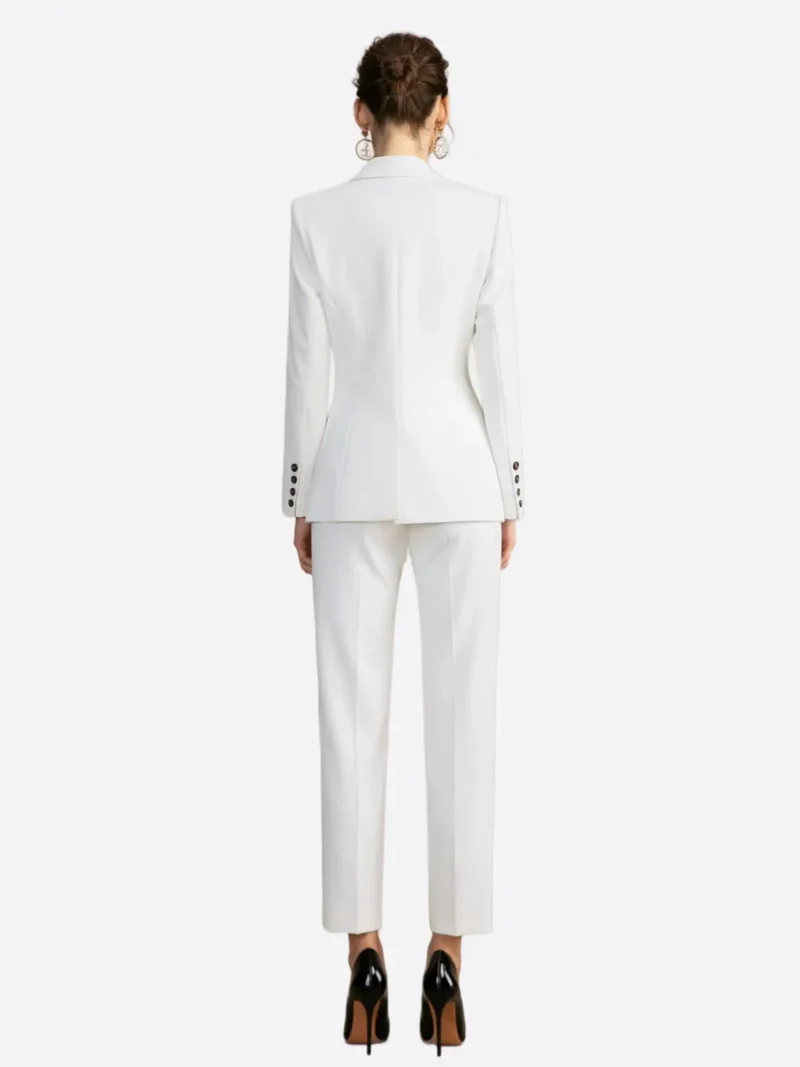Shop The SuitsHeritage Women’s White Solid Slim Fit 3 Piece Suit