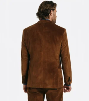 Shop the Bromley Solid Brown Corduroy Suit Back