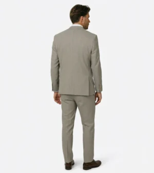 Shop the Eastford Polyester Check Beige Suit Back