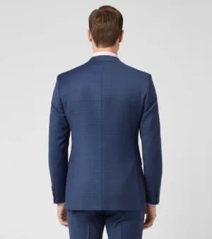 Shop the Eastford Polyester Check Blue Suit