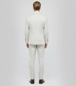 Shop the Eastford Polyester Check Light Grey Suit