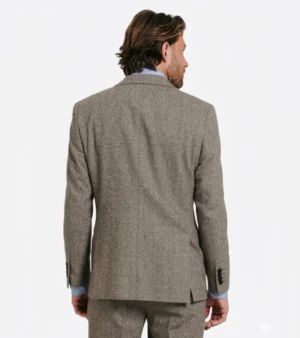 Shop the Harrington Wool Herringbone Beige Suit