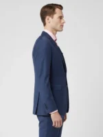 Suit Heritage Men's Check Blue Slim Fit 2 Piece Suit - Image 4