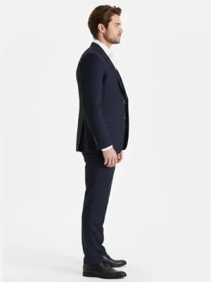 Suit Heritage Men’s Solid Regular Fit 3 Piece Suit - Image 3